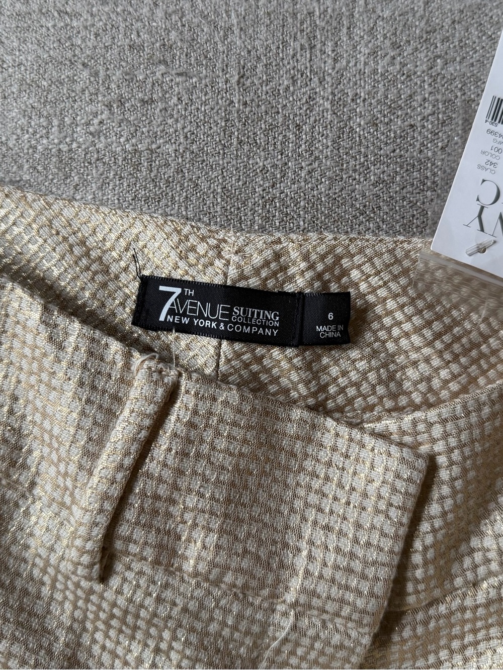 New York & Company Gold Textured Shorts - Picture 3 of 5